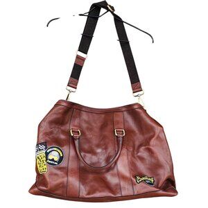 BREITLING Watch Novelty Brown Calf Leather 2 way Boston bag/St orage bag &S trap